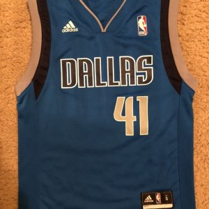 Dirk Nowitzki Dallas Mavericks blue NBA Adidas Kids - image 3