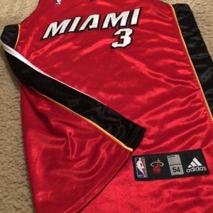 Dwyane Wade Miami Heat #3 alternate red NBA Adidas Jersey - image 3