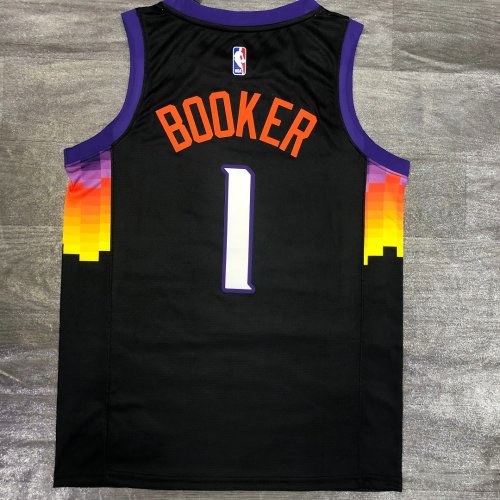 Phoenix Suns Devin Booker #1 Nike Black 2021 Swingman Jersey