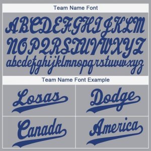 Custom Gray Royal-Red Baseball Jersey - image 5