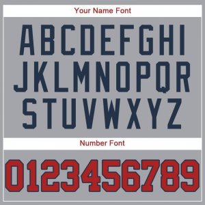 Custom Gray Red-Navy Baseball Jersey - image 4