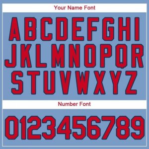Custom Light Blue Red-Navy Baseball Jersey - image 4