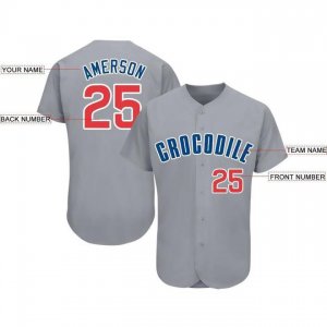 Custom Gray Red-Royal Baseball Jersey - image 3