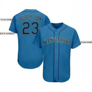 Custom Light Blue Navy-Aqua Baseball Jersey - image 3