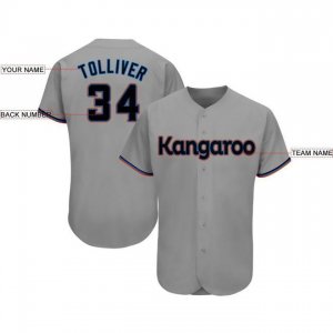 Custom Gray Black-Orange Baseball Jersey - image 3