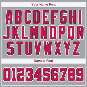 Custom Gray Red-Navy Baseball Jersey - image 4