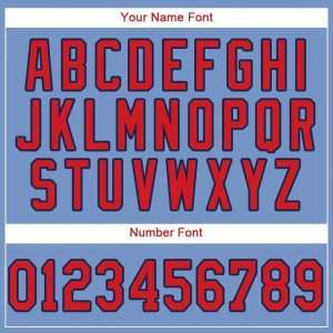 Custom Light Blue Red-Navy Baseball Jersey - image 4