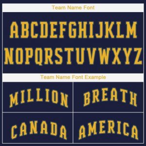 Custom Navy Gold Baseball Jersey - image 5