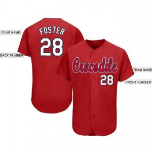 Custom Red White-Navy Baseball Jersey - image 3