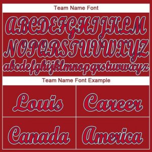 Custom Red White-Navy Baseball Jersey - image 5