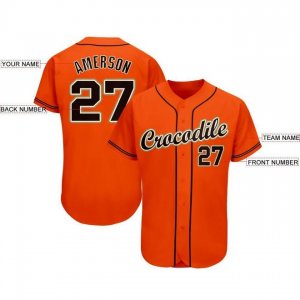 Custom Orange Black-Cream Baseball Jersey - image 3