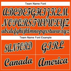 Custom Orange Black-Cream Baseball Jersey - image 5