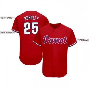 Custom Red White-Royal Baseball Jersey - image 3