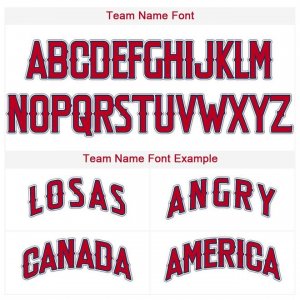 Custom White Red-Navy Baseball Jersey - image 5