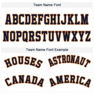 Custom White Navy-Orange Baseball Jersey - image 5