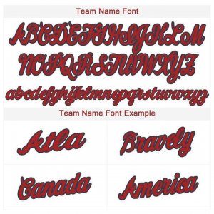 Custom White Red-Navy Baseball Jersey - image 5