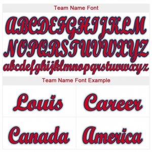 Custom White Red-Navy Baseball Jersey - image 5