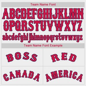 Custom White Red-Navy Baseball Jersey - image 5