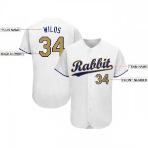 Custom White Old Gold-Royal Baseball Jersey - image 3