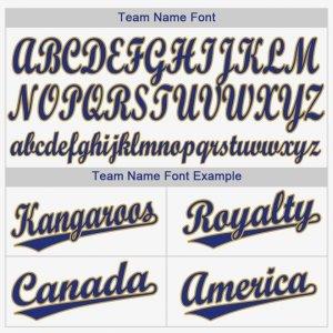 Custom White Old Gold-Royal Baseball Jersey - image 5