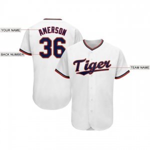 Custom White Navy-Red Baseball Jersey - image 3