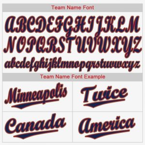 Custom White Navy-Red Baseball Jersey - image 5