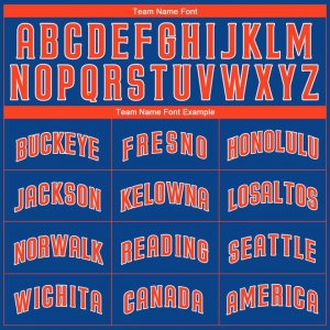 Custom Royal Orange-White Authentic Baseball Jersey - image 5