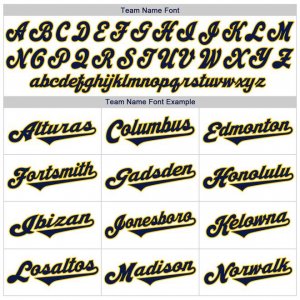 Custom White Navy Strip Navy-Gold Authentic Throwback Rib-Knit Baseball Jersey Shirt - image 6