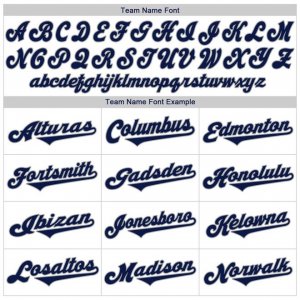 Custom White Navy Strip Navy-Gray Authentic Throwback Rib-Knit Baseball Jersey Shirt - image 6