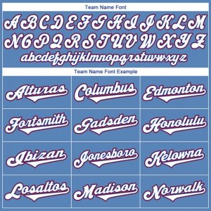 Custom Light Blue White-Red Authentic Throwback Rib-Knit Baseball Jersey Shirt - image 6