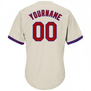 Custom Cream Red-Royal Authentic Throwback Rib-Knit Baseball Jersey Shirt - image 3