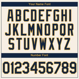 Custom Cream Navy-Gold Authentic Baseball Jersey - image 3