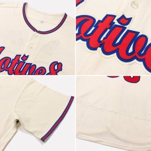 Custom Cream Navy-Gold Authentic Baseball Jersey - image 5