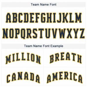 Custom White Royal Strip Navy-Gold Baseball Jersey - image 4