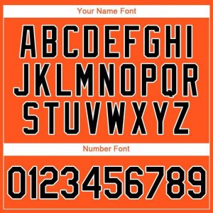 Custom Orange Black-White Baseball Jersey - image 4