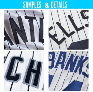 Custom White Red Strip Red-Gold Authentic Baseball Jersey - image 5
