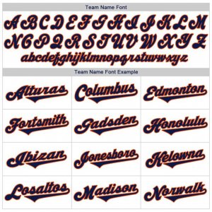 Custom White Navy-Orange Authentic Throwback Rib-Knit Baseball Jersey Shirt - image 6