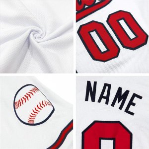 Custom White Navy-Orange Authentic Throwback Rib-Knit Baseball Jersey Shirt - image 7