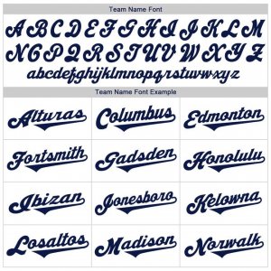 Custom White Navy Authentic Throwback Rib-Knit Baseball Jersey Shirt - image 6