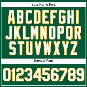 Custom Kelly Green White-Gold Baseball Jersey - image 3