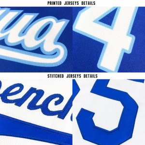 Custom Royal White-Light Blue Baseball Jersey - image 5