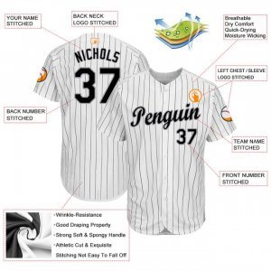 Custom White Black Strip Black-Gray Baseball Jersey