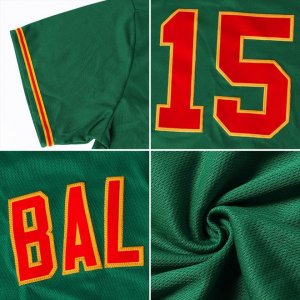 Custom Kelly Green White-Gray Authentic St. Patrick's Day Baseball Jersey - image 5