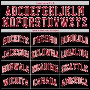 Custom Black Red-Cream Round Neck Rib-Knit Basketball Jersey - image 6