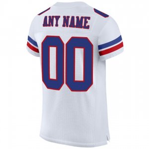 Custom White Royal-Red Mesh Authentic Football Jersey - image 3