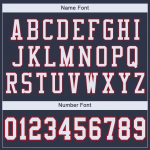Custom Navy White-Red Mesh Authentic Football Jersey - image 5