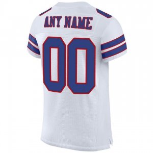 Custom White Royal-Red Mesh Authentic Football Jersey - image 3