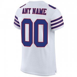 Custom White Royal-Red Mesh Authentic Football Jersey - image 3