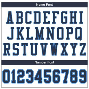 Custom White Navy-Powder Blue Mesh Authentic Football Jersey - image 5