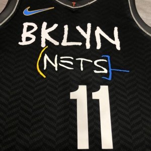 Brooklyn Nets Kyrie Irving #11 Nike Black 2020-2021 Swingman Jersey - City Edition - image 5